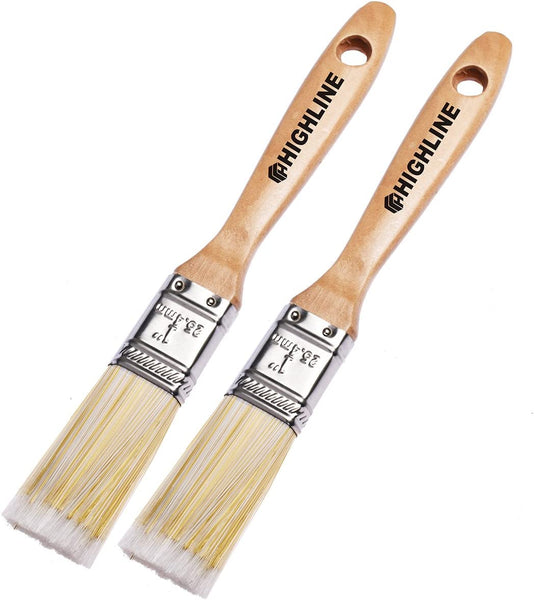 2 Pack - 1" Wide Highline Premium Bristle Paint Brushes…