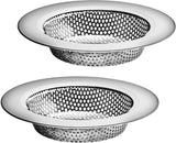 Hilltop Products® 2 Pack - 4.5" Top / 3" Basket - Kitchen Sink Drain Strainer Large Basket Food Catcher. Stainless Steel
