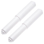 2 Pack - White Toilet Paper Holder Spring Loaded Roller Replacement