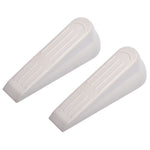 2 Pack - Door Wedges for CARPET Surface, White Soft Plastic by Hilltop Products