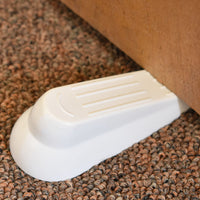 2 Pack - Door Wedges for CARPET Surface, White Soft Plastic by Hilltop Products