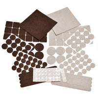 166 PIECE Two Colors - Variety Size Furniture Felt Pads. High Quality Self Adhesive Pads with Transparent Noise Reduction Bumpers. Best Floor Protectors for your Hardwood & Laminate Flooring-166 PIECE