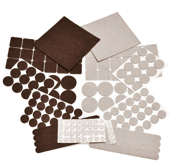 166 PIECE Two Colors - Variety Size Furniture Felt Pads. High Quality –  HILLTOP PRODUCT